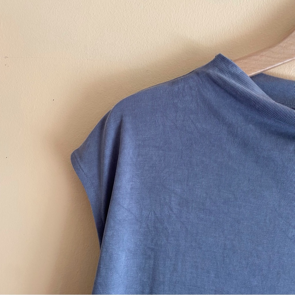 Old Navy Rib Knit Midi Dress Gray Sleeveless Ruched Side 3X Plus 2024 - Picture 4 of 14